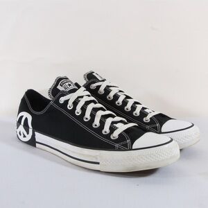 Converse CTAS Low Choose A Path To Peace Sign Black White Low Top Sneakers
